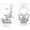 Fotel Grammer pneumatyczny Actimo XL 12 V MSG95A/722 tkanina brązowa