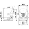 Fotel Grammer pneumatyczny Primo Professional M 12V, MSG75GL/521 tkanika
