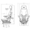 Fotel Grammer mechaniczny Actimo M, MSG85/722 tkanina brązowa