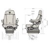 Fotel Grammer pneumatyczny Maximo Dynamic Plus 12V, tkanika/Alcantara