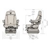 Fotel Grammer pneumatyczny Maximo Dynamic Plus 12V, tkanika/Alcantara