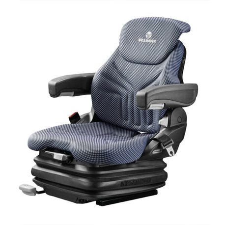 Fotel pneumatyczny Primo XL Plus 12V, tkanina niebiesko-czarna