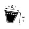 Pasek klinowy 9,7x1150mm Ld Optibelt SPZ-9.7x1150
