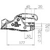 Zaczep kulowy K50 3000kg do rury fi 50mm, AK301 AL-KO 8716106747696