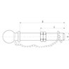 Zaczep kulowy K50 przykręcany 7/8"UNFx102mm Kramp 8716106071265