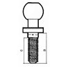 Zaczep kulowy K50 przykręcany 7/8"UNFx57mm Kramp 8716106071241