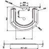 Mocowanie nieckowe, ocynkowane 81.7x70.5 mm H3.5 mm
