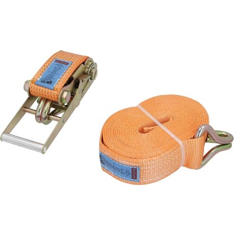 Pas transportowy 75mm z napinaczem grzechotkowym i hakiem J 10 m Kramp 8716106909629