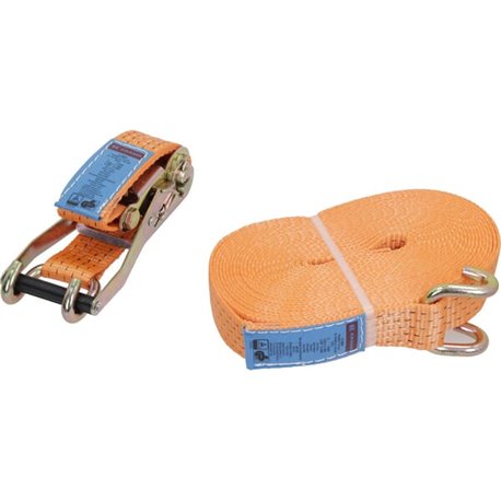 Pas transportowy 50mm z napinaczem grzechotkowym i hakiem pazurowym 12 m Kramp 8716106682690