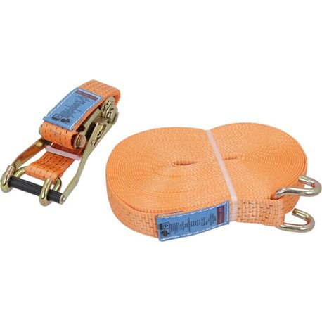 Pas transportowy 50mm z napinaczem grzechotkowym i hakiem pazurowym 15 m Kramp 8716106682652
