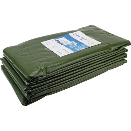 Plandeka 250 g/m² 8x10m oliwkowa PE Unbranded 8713737026459