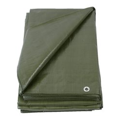 Plandeka 250 g/m² 4x6m oliwkowa PE Unbranded 8713737026251
