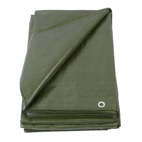 Plandeka 250 g/m² 10x15m oliwkowa PE Unbranded 8713737026558