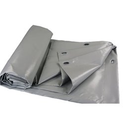 Plandeka 630 g/m² 4x7m siwa PE Unbranded PL4070