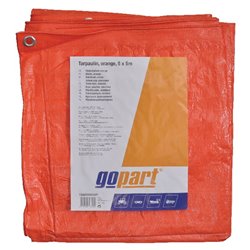 Plandeka 100 g/m² 6x5m pomarańczowa gopart 8716106137022