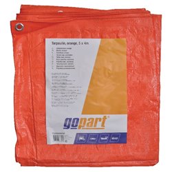 Plandeka 100 g/m² 5x4m pomarańczowa gopart 8716106137046