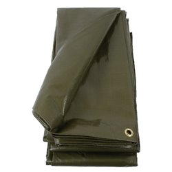 Plandeka 250 g/m² 6x8m oliwkowa PE Unbranded 8713737026350
