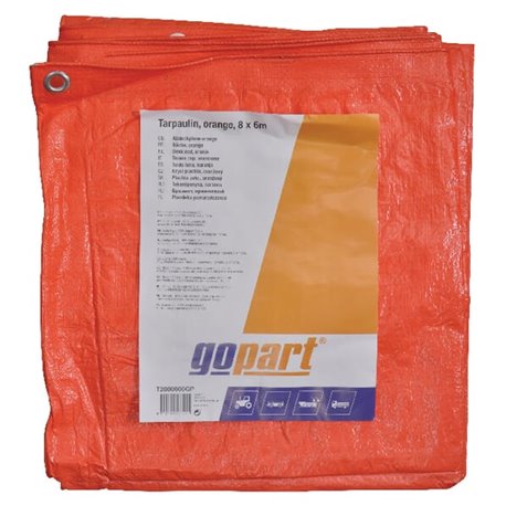 Plandeka 100 g/m² 8x6m pomarańczowa gopart 8716106137015