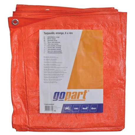 Plandeka 100 g/m² 6x4m pomarańczowa gopart 8716106137039
