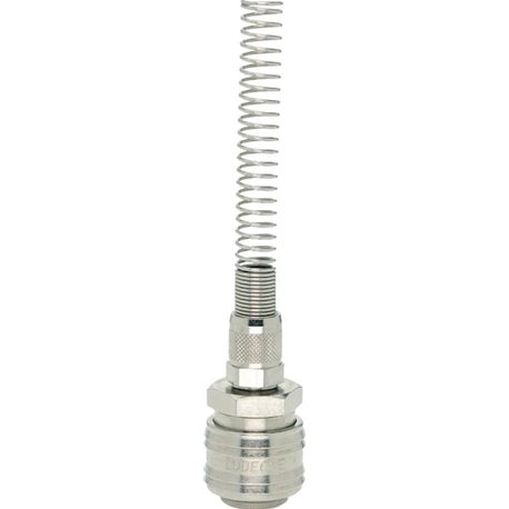 Szybkozłącze NW7,2 Euro ze sprężyną zabezpieczającą przed złamaniem węża 6x8 mm