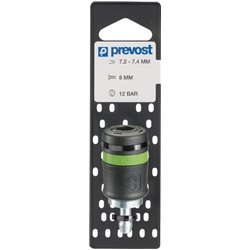 Szybkozłącze NW7,2 Euro z zabezpieczeniem i króćcem na wąż 10 mm