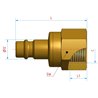 Szybkozłącze NW732 Profi  Euro 26SF BSP gwint wewnętrzny 1/2"