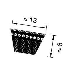 Pasek klinowy uzębiony 13x700mm Ld AX26" Optibelt 4014486095685