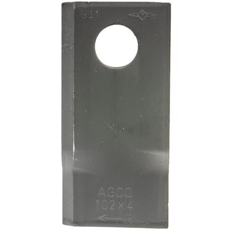Fella 140692 Nożyk kosiarki rotacyjnej prawy 102x48x4 mm otwór Ø 19 mm okrągły pasuje do Fella