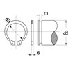 Pierścień osadczy zewnętrzny 85x3 mm DIN471 , Z85