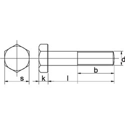 Śruba M12x60x1,5 drobnozwojna kl.8.8, pół gwint ocynk, 