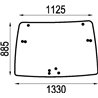 001064030 Szyba Deutz Fahr przednia dolna SDF 2250-001064030