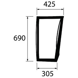 00121434010 Szyba Deutz Fahr przednia dolna Kramp 3660980069557