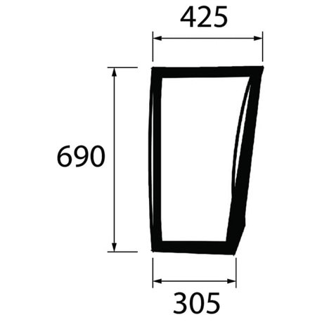 00121434010 Szyba Deutz Fahr przednia dolna Kramp 3660980069557