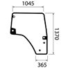 00155532040KR Szyba Deutz Fahr drzwi, prawa, Kramp 8716106709199