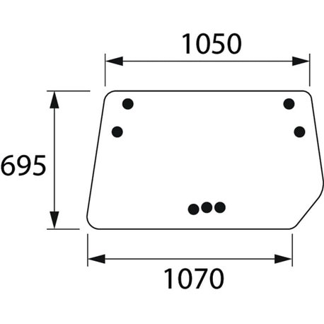 04352384 Szyba Deutz Fahr tylna Kramp 8719774669345