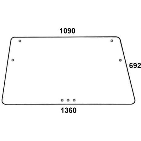 04363391 Szyba Deutz Fahr przednia górna Kramp 8716106723508