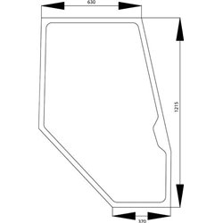 04386536 Szyba Deutz Fahr drzwi SDF 2250-04386536