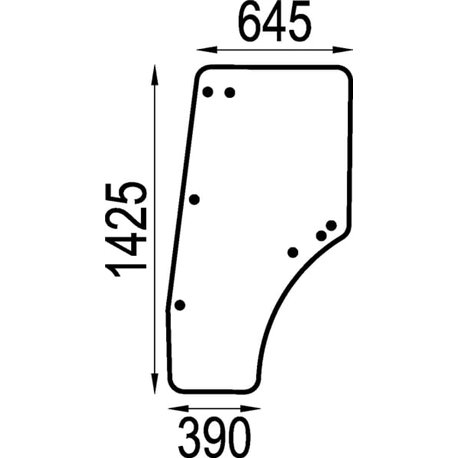 046771220 Szyba Deutz Fahr drzwi SDF 2250-046771220