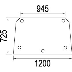 3226351R3 Szyba Case tylna górna Kramp 3660980016483