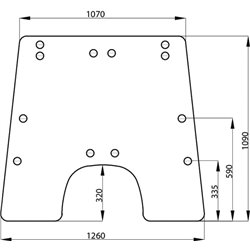 AL71287 Szyba John Deere przednia, uchylna, Unbranded 3660980063319