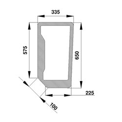 82002185 Szyba Case przednia dolna Kramp 3660980026734