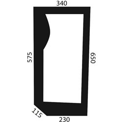 82001923 Szyba Case przednia dolna Kramp 3660980026093