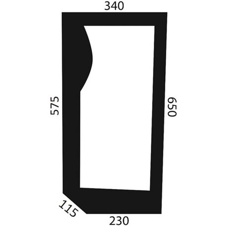 82001923 Szyba Case przednia dolna Kramp 3660980026093