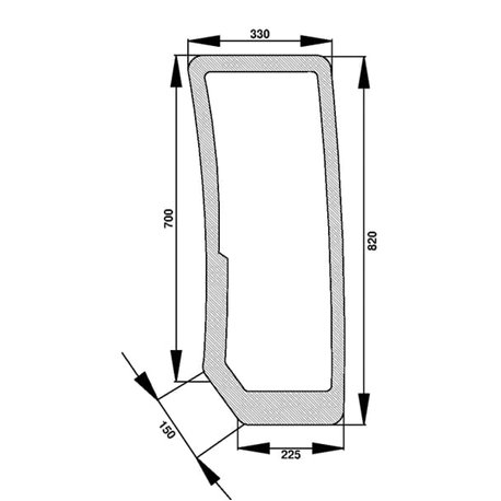 44911515 Szyba Case przednia dolna Kramp 3660980059190