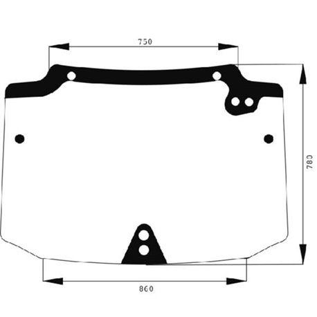 44911502 Szyba Case tylna górna Kramp 3660980058179
