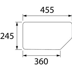 44910437 Szyba Case tylna dolna Kramp 8719593716596