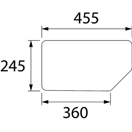 44910437 Szyba Case tylna dolna Kramp 8719593716596