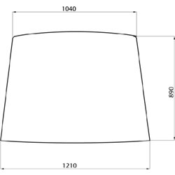 3233045R2 Szyba Case przednia, przyciemniana, Kramp 3660980024785