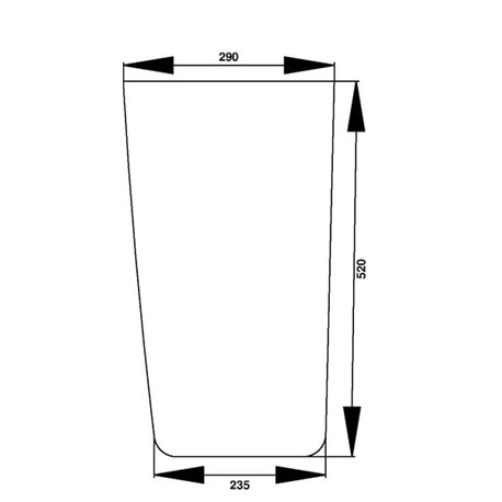 3233037R2 Szyba Case przednia dolna Kramp 3660980023856