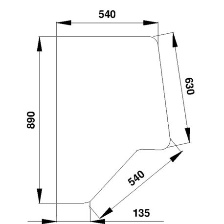 3233051R1 Szyba Case drzwi tylna Kramp 3660980016445